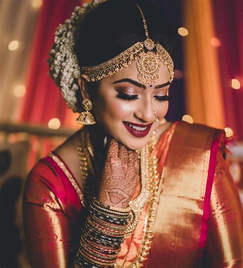 Pin By Gowthami On South Indian Bride Indian Bridal Makeup Bridal