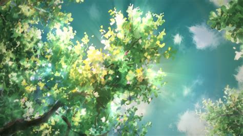 Green Trees Painting Anime 5 Centimeters Per Second 1080p Wallpaper