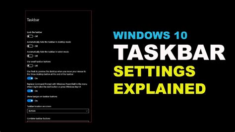 Windows 10 Taskbar Settings Explained Customize Windows Taskbar Cs