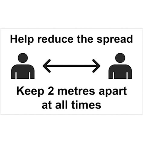 Help Reduce The Spread Social Distance Floor Sign Workplace Products