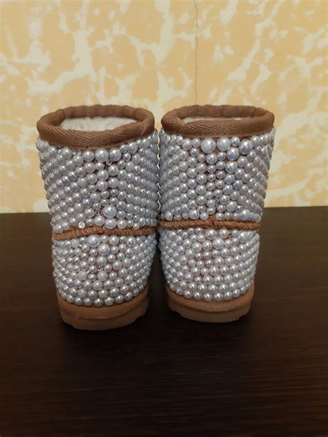 Kids Winter Boots With Pearls Kids Boots With Pearls Dazzled Etsy