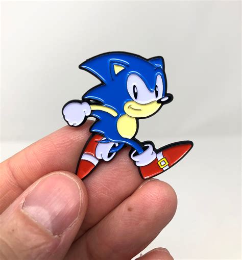 Sonic The Hedgehog Sonic Enamel Pin And Magnet Classic Etsy Australia