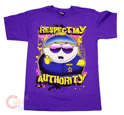 South Park Cartman Respect My Authority T Shirt Ebay