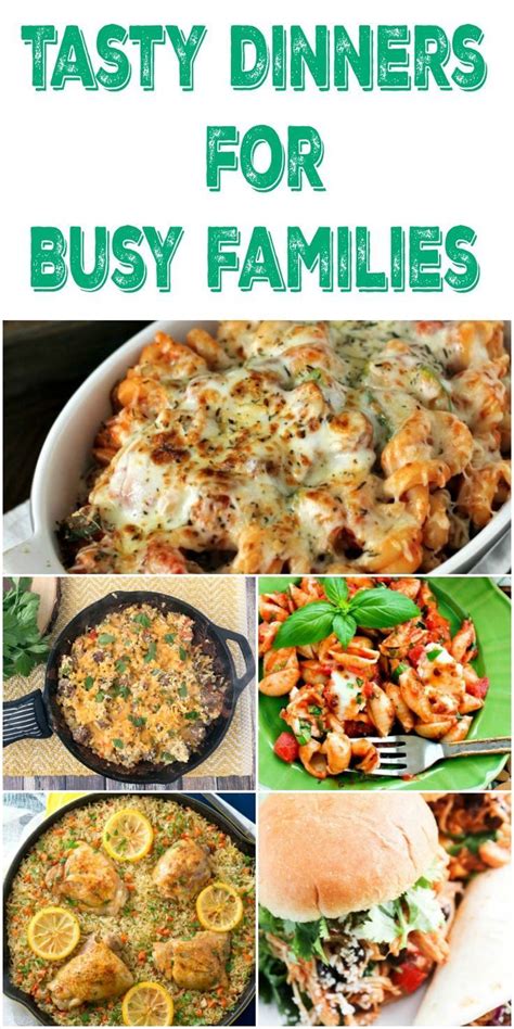 Tasty dinner ideas for busy families! Plan your weekly ...