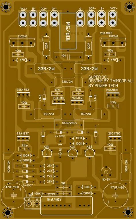 Utc 2sc5200 npn epitaxial silicon transistor. PCB layout super OCL 500 Watt Power Amplifier Circuit diagram | Electronic Circuit Diagram and ...