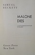 MALONE DIES | Samuel Beckett | First edition