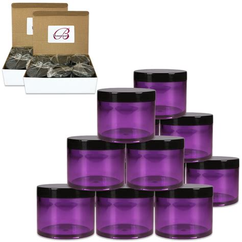 4oz120g120ml High Quality Acrylic Leak Proof Purple Container Jars