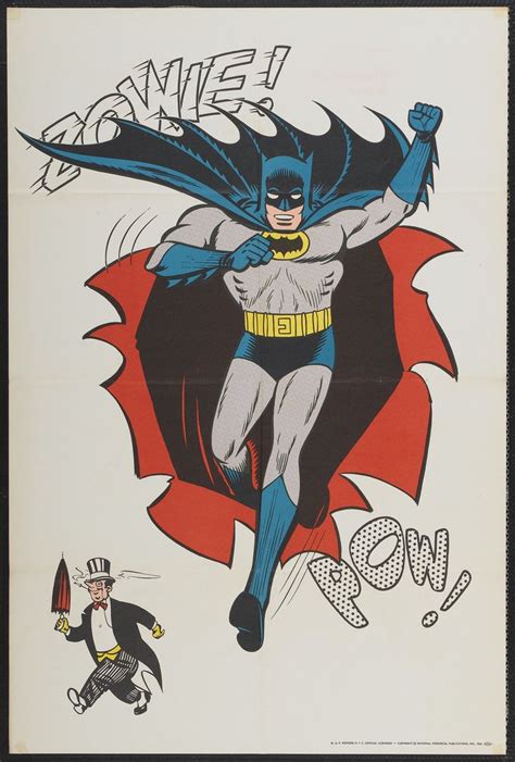 Vintage Batman Awesome 1966 Advertising Poster Print Looks Great