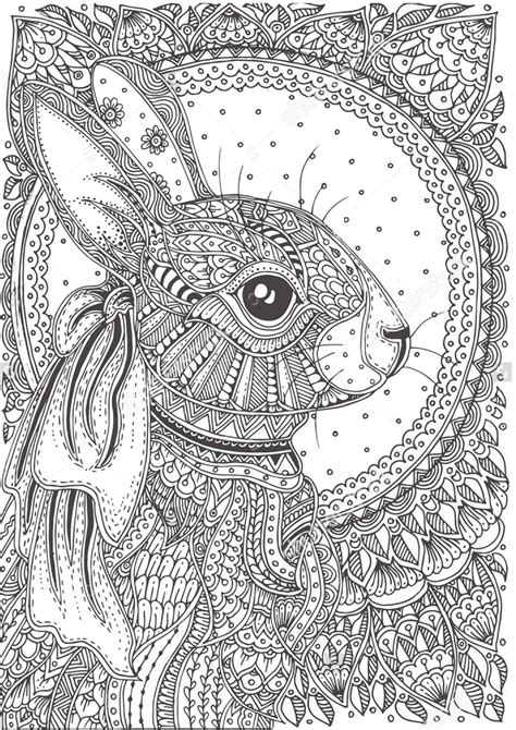 22 Coloring Pages For Adults Printable Rabbit Free Wallpaper