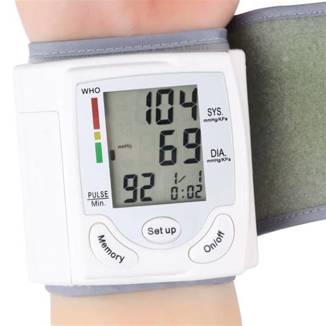 Automatic Digital Wrist Cuff Blood Pressure Monitor Arm Meter Pulse