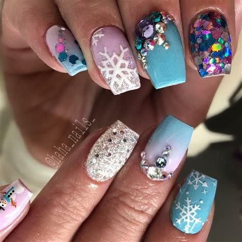 Snowflake Design Snowflake Nail Art Dot Nail Art Snowflake Nails