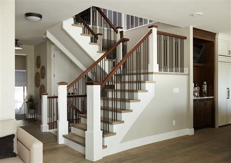 Interior Modern Handrails Modern Minimalist Style Stairs With Brown