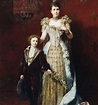 La reina regente María Cristina de Habsburgo y su hijo Alfonso XIII ...