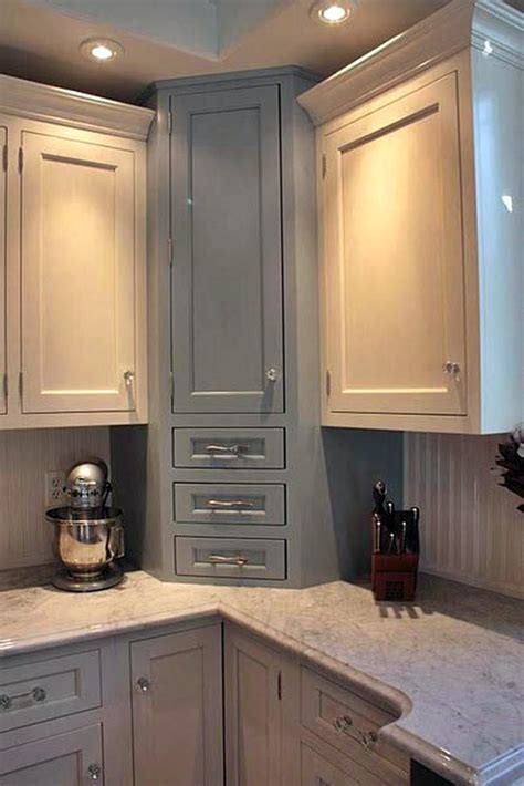 Fine looking traditional kitchen design with lovely white kitchen cabinets and corner kitchen sink pictures and brown wooden. 5 Choices of Ideas to Overcome the Problem of Corner ...