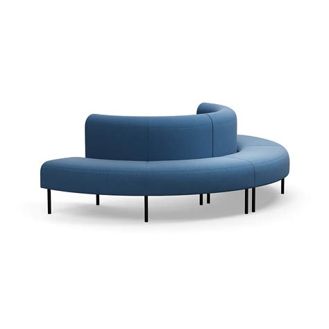 Sofa Variety Outward Half Circle Fabric Pod Cs Blue Aj Products
