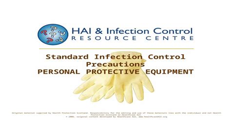 Ppt Standard Infection Control Precautions Personal Protective