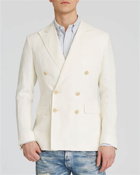 Polo Ralph Lauren Double Breasted Linen Cotton Sport Coat Regular Fit