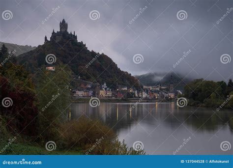 Cochem On A Foggy Morning Germany Europe Editorial Stock Photo