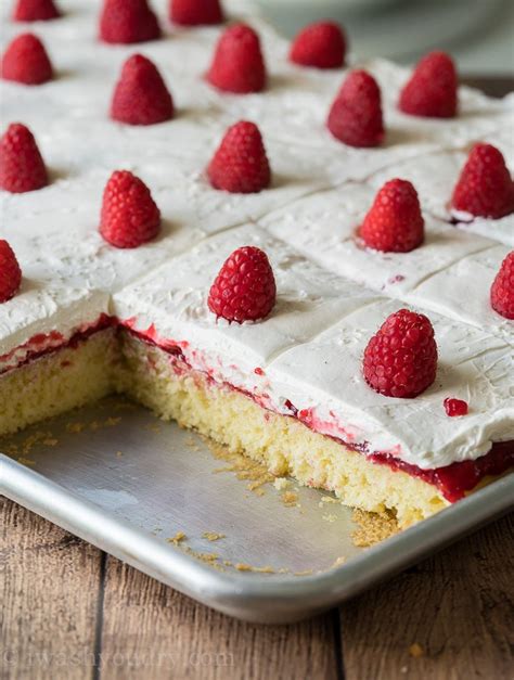 Vanilla Raspberry Sheet Cake Recipe I Wash You Dry