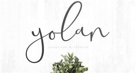 Wulan is a stunning script with a contemporary vibe. Yolan Script Font Free Download | The Fonts Magazine