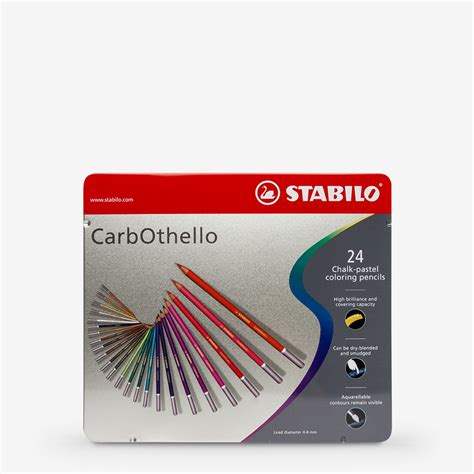 Stabilo Carbothello Pastel Pencil Set Of 24 ~ In Metal Tin Jackson