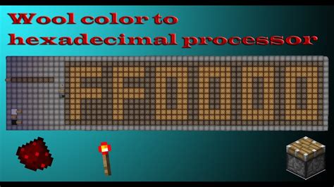 Minecraft Wool Color To Hexadecimal Processor Youtube