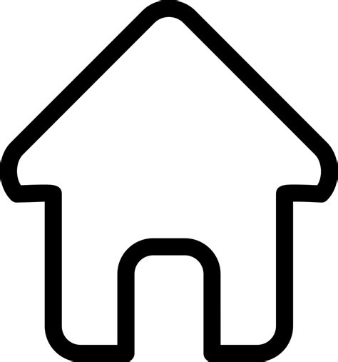 House Outline Svg Png Icon Free Download 67058 Onlinewebfontscom