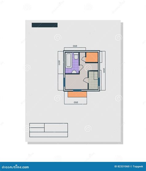 Apartments Plan Vector Illustration In Flat Style Stock Vector