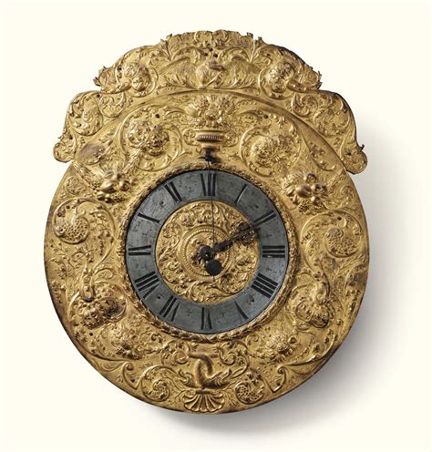 A Gilt Brass And Painted Metal Telleruhr Clock Austrian 17th Century