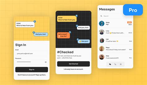 Messaging App Template Messaging App Ui Design Uizard
