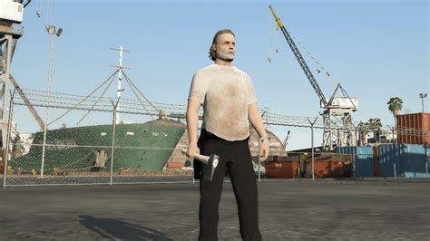 Ricks Grimes Hatchet The Walking Dead Gta 5 Mod Grand Theft Auto