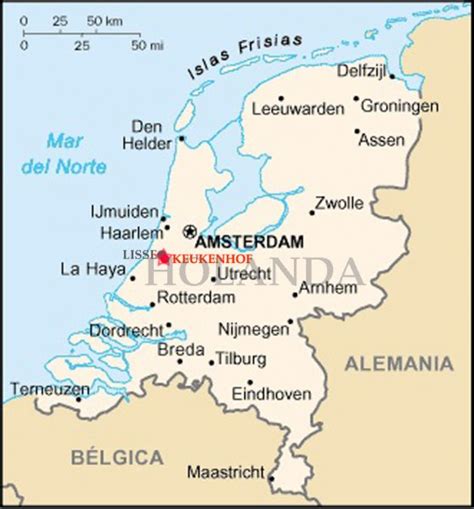 Mapa de Holanda