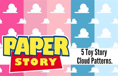 Papel Digital De Toy Story Nubes Rosadas De Toy Story Etsy España