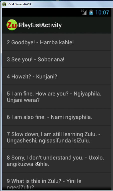 The more you engage your five senses the greater you will can remember the walk. Zulu Phrases language tutor - Android Apps on Google Play