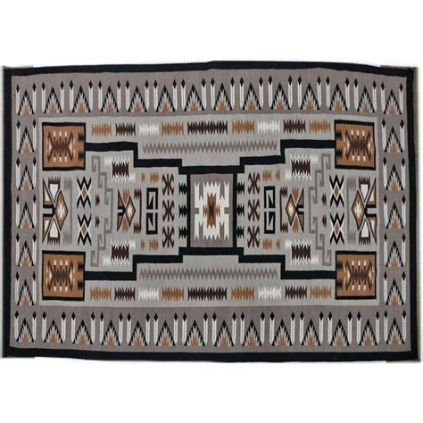 Native American Extraordinary Vintage Large Navajo Storm Pattern Rug