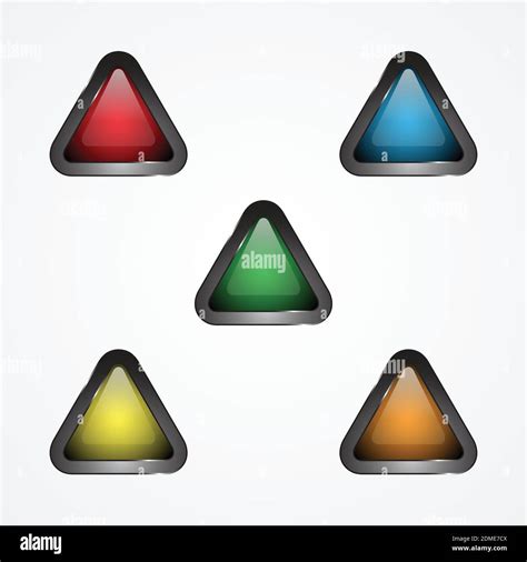 Design Vector Triangle Button For Web Icon Web Shiny Buttons Vector Illustration Eps 8 Eps 10