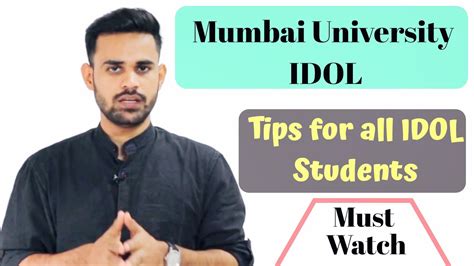 Mumbai University Idol Guidance For All Idol Students Youtube