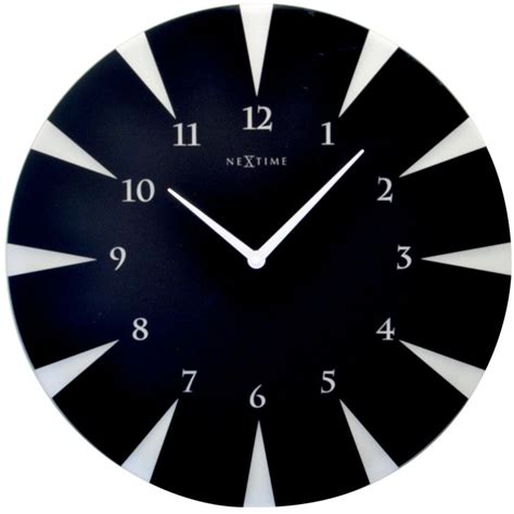 This Nextime Clock Designed In Frosted Black Glass Will Be A Stunning
