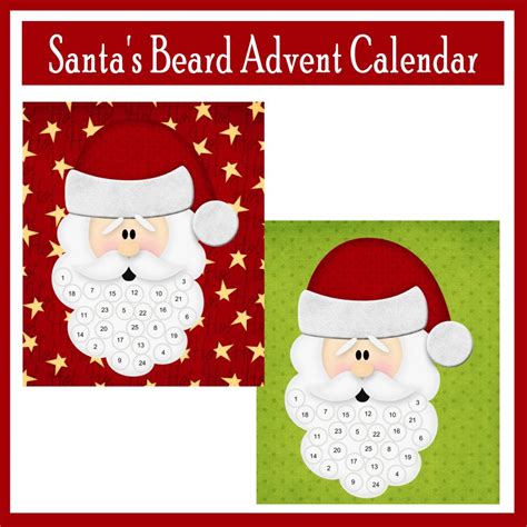 Santas Beard Advent Calendar Printables 4 Mom