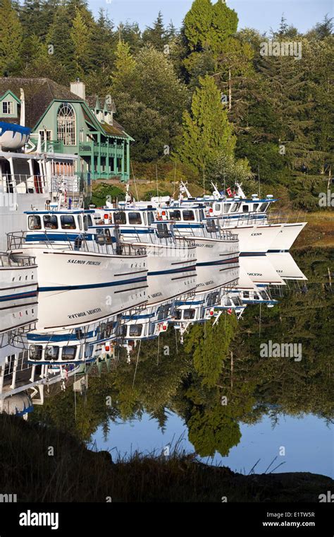 Tour Boats In Ucluelet Harbour Vancouver Island British Columbia