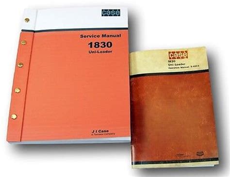 Case 1830 Skid Steer Uni Loader Owner Operators Shop Service Manuals