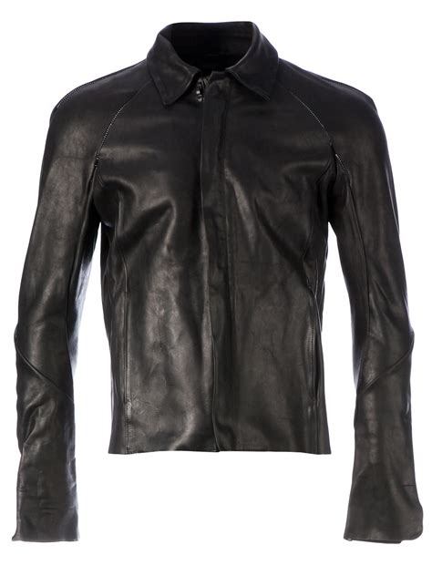 Incarnation Classic Horse Leather Jacket In Black For Men Lyst