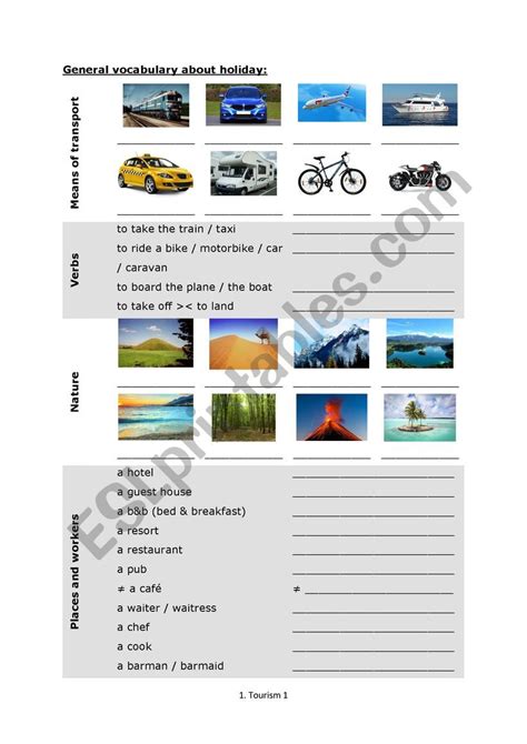 Lets Talk About Tourism Worksheet Free Esl Printable Worksheets Made