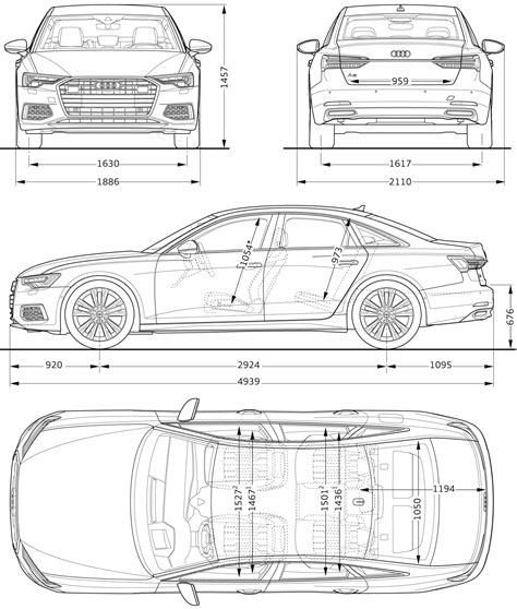 Audi A6 2018 Blueprint Download Free Blueprint For 3d Modeling