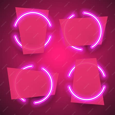 Premium Vector Pink Abstract Neon Banner