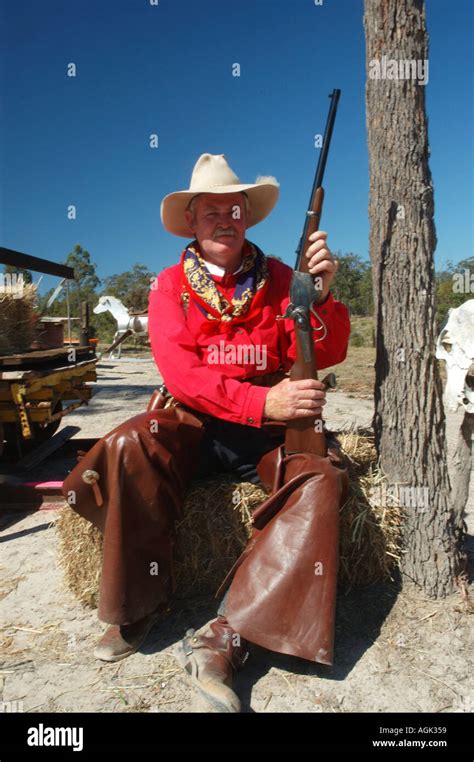 Leather Chaps And 50 Cal Henry Rifle Western Shooting Competition Dsc