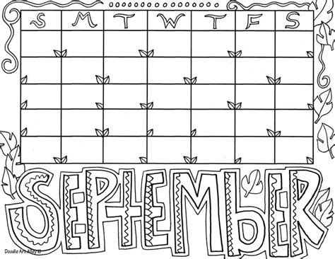 Calendars Coloring Pages Coloring Calendar Printable Calendar Pages