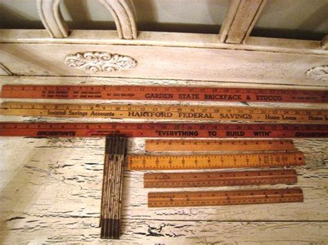 8 Vintage Wooden Rulers And Yardsticks Assorted Sizes Etsy Wooden