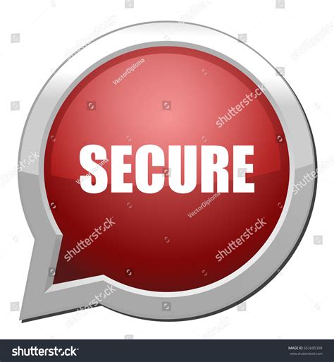 Secure Button Stock Vector Royalty Free 652685398 Shutterstock