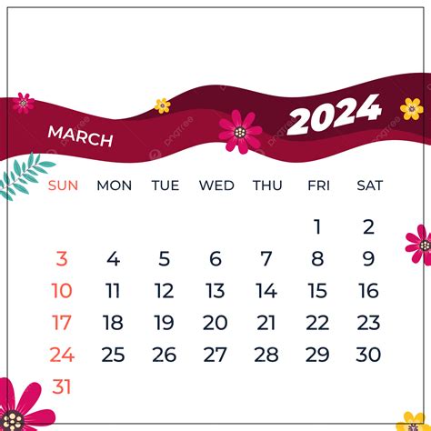 Kalender März 2024 Vektor März 2024 Wandkalender 3 Monats Kalender